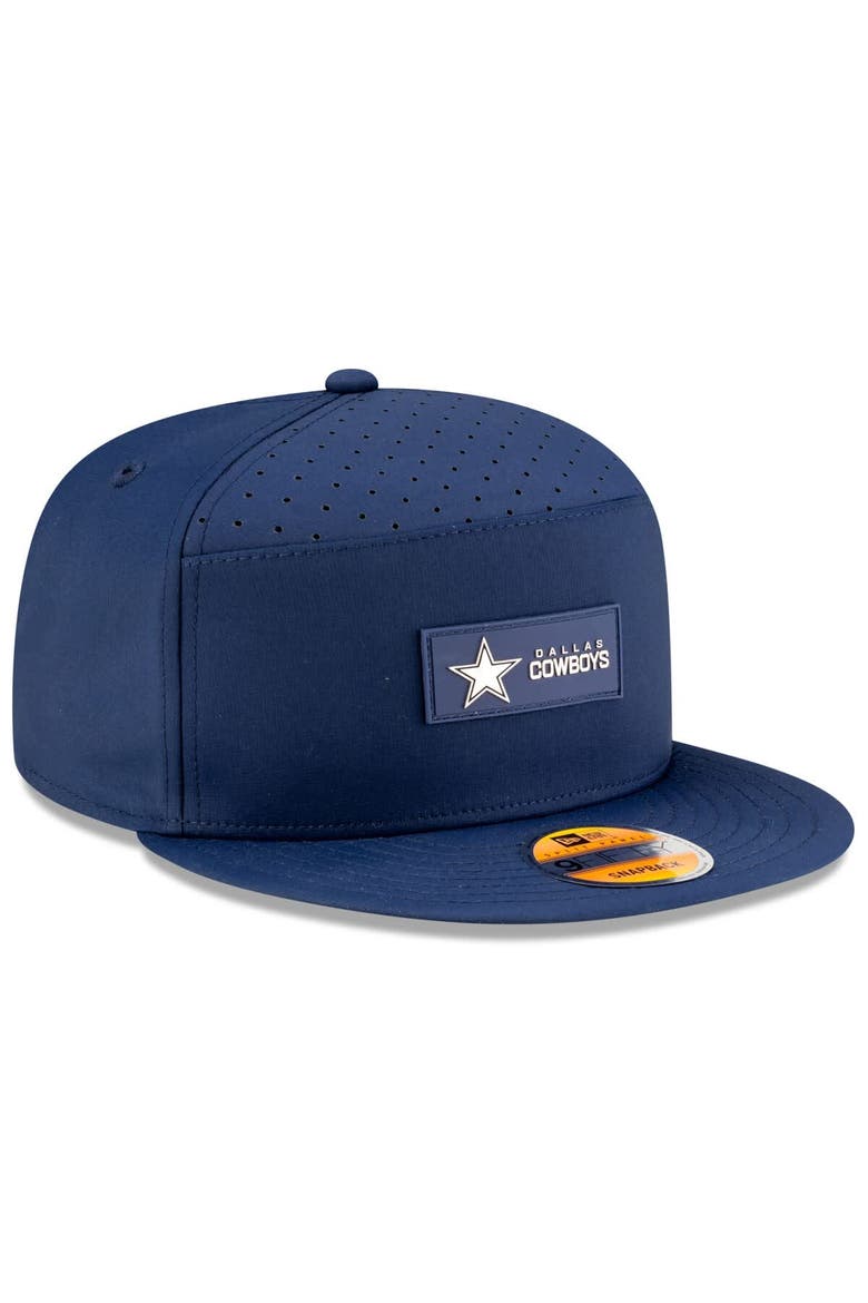 Men's New Era Navy Dallas Cowboys 2025 Sideline  Split Panel 9FIFTY Snapback Hat, Alternate, color, Navy