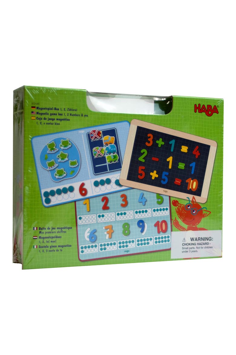 Magnetic 1, 2 Number Math Game Box, Main, color, GREEN