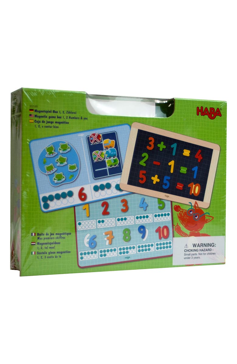 HABA Magnetic 1, 2 Number Math Game Box, Main, color,