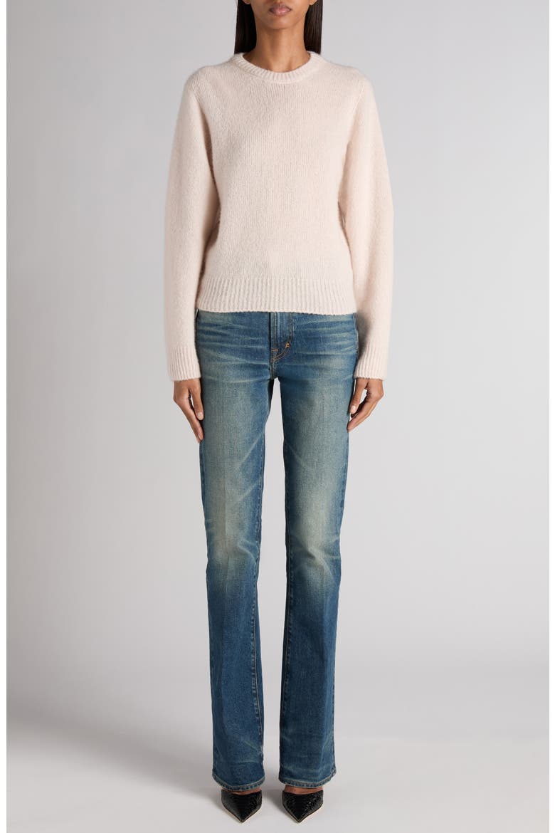 Stonewashed Bootcut Jeans, Alternate, color, INDIGO