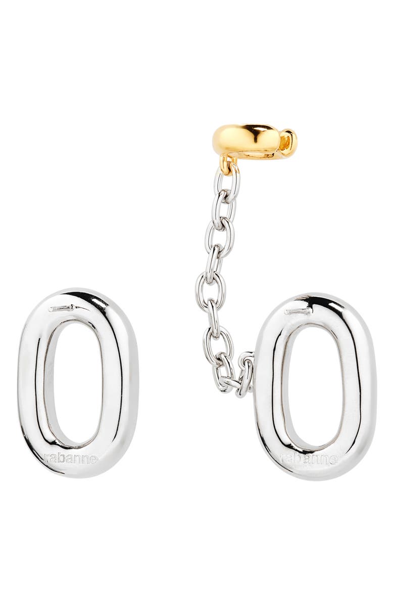 Rabanne XL Link Earrings With Attached Ear Cuff, Alternate, color, Silver / Gold
