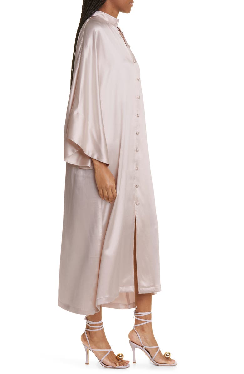 La Vie Style House Long Sleeve Satin Cover-Up Caftan, Alternate, color, 