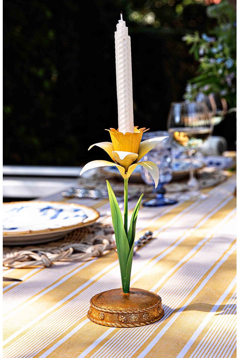 Meadow Walk 9" Candle Holder, Alternate, color, YELLOW