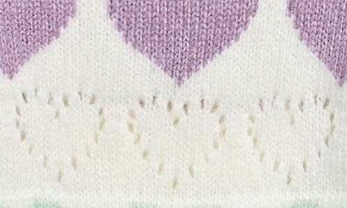 Cotton Emporium Kids' Heart Sweater In White