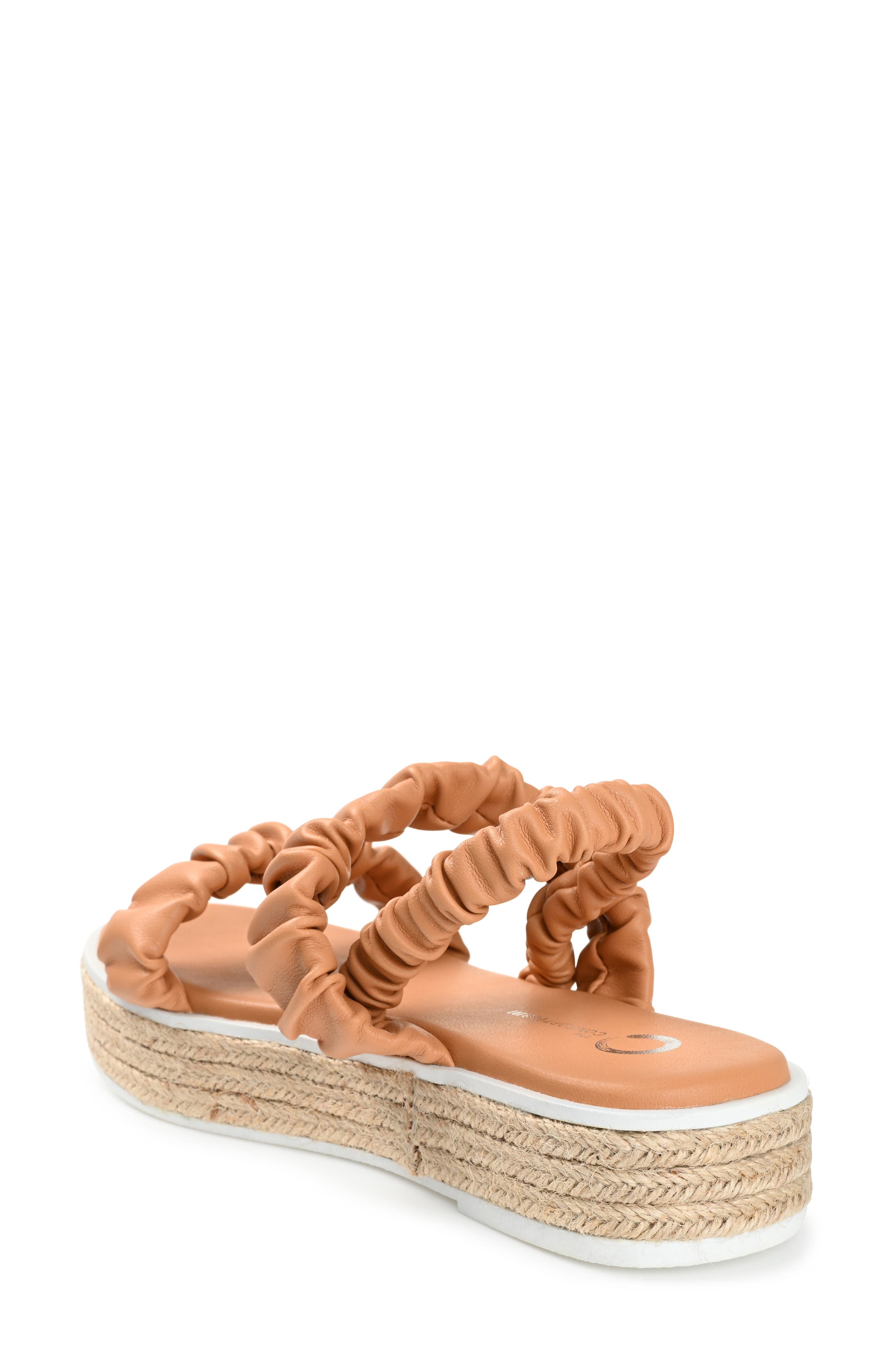 Journee Collection Knowles Platform Sandal, Alternate, color, Mocha