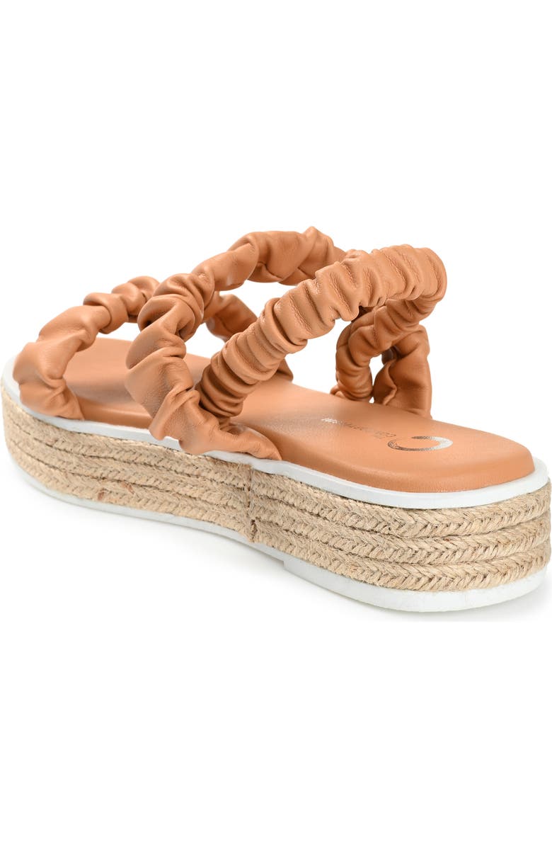 Journee Collection Knowles Platform Sandal, Alternate, color, Mocha