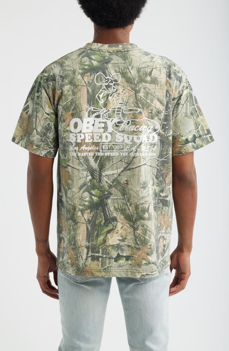 Obey Speed Squad Graphic T-Shirt, Alternate, color, Leaf Camo