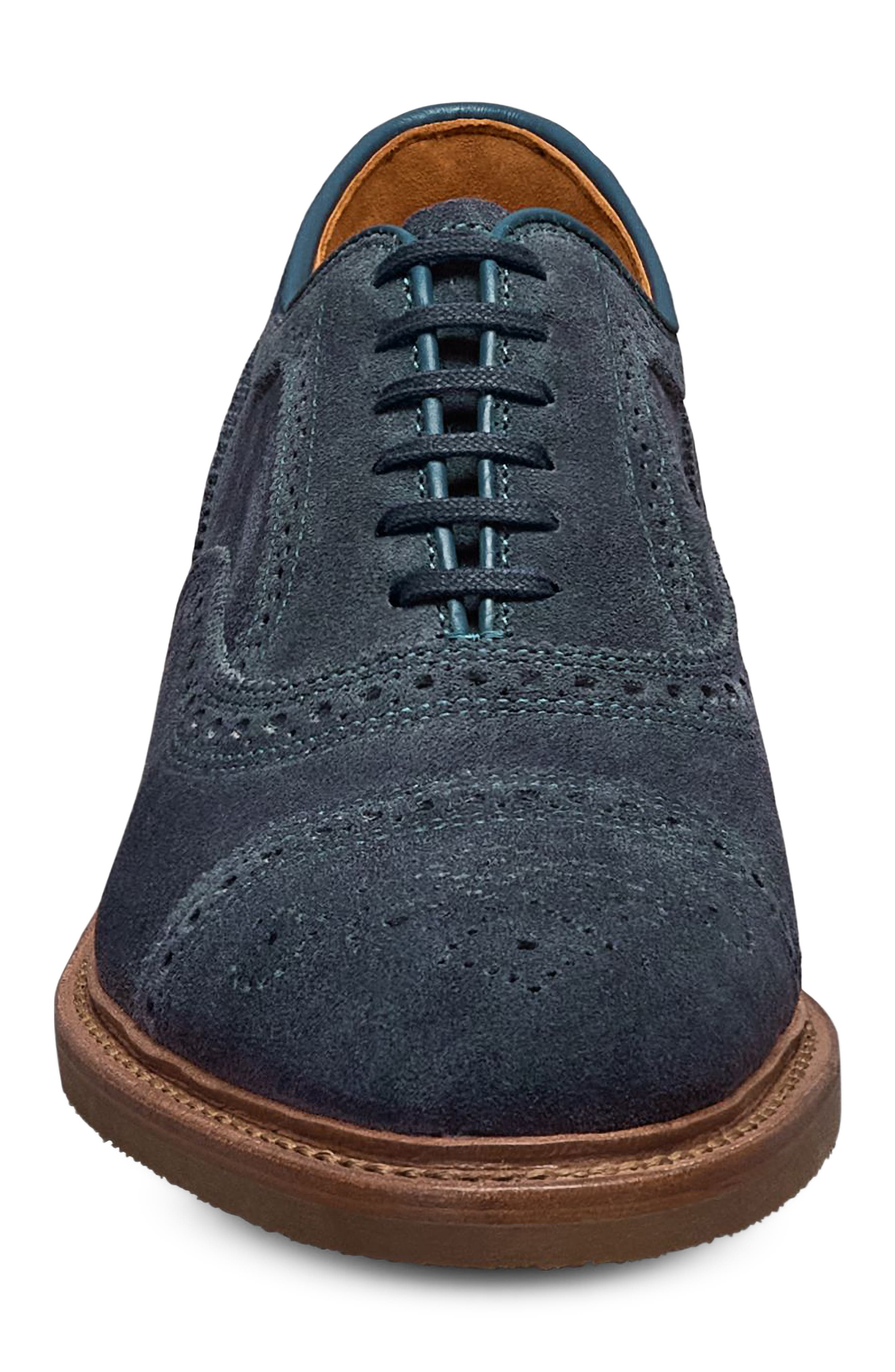 Allen Edmonds Strand Verse Cap Toe Oxford Shoe, Alternate, color, Navy Suede