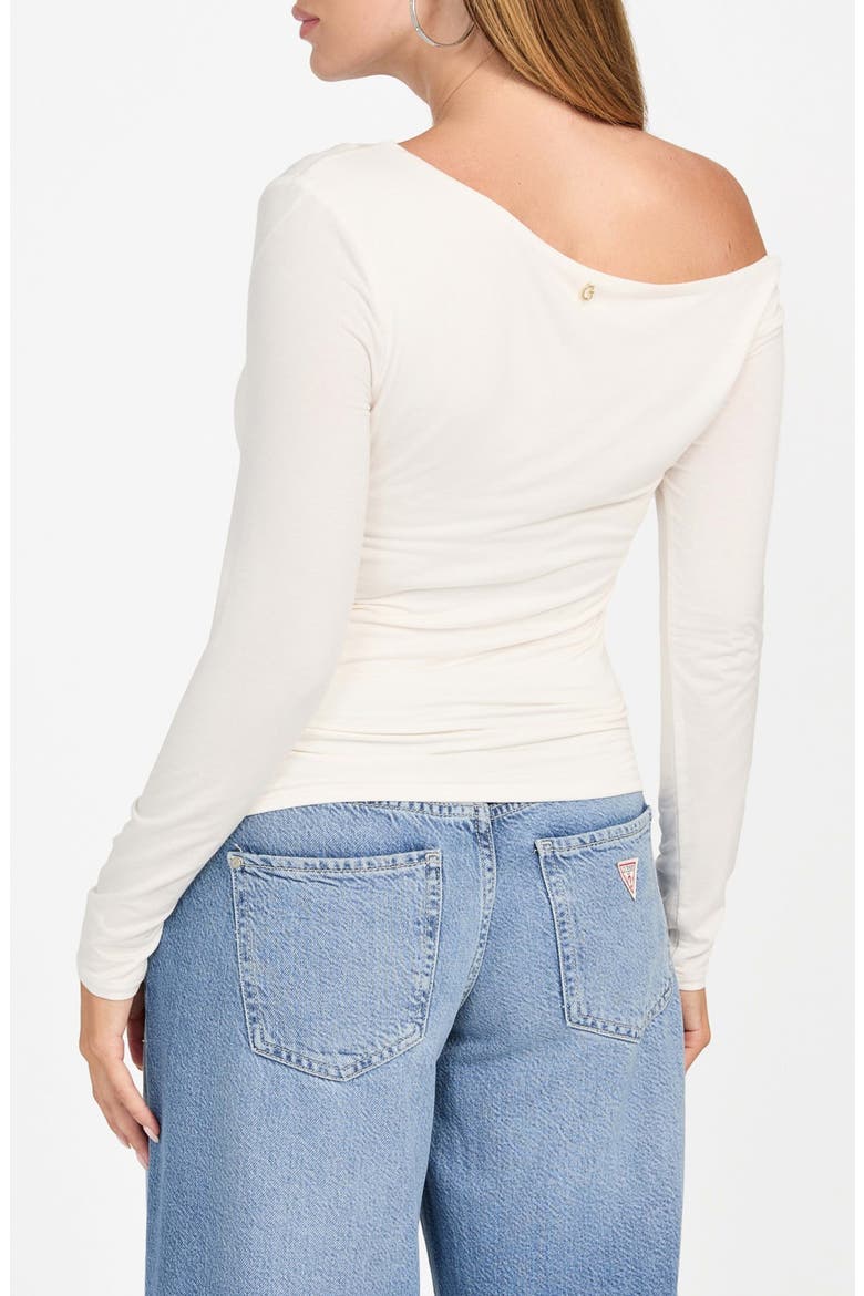 Julianna One-Shoulder Jersey Top, Alternate, color, WHITE
