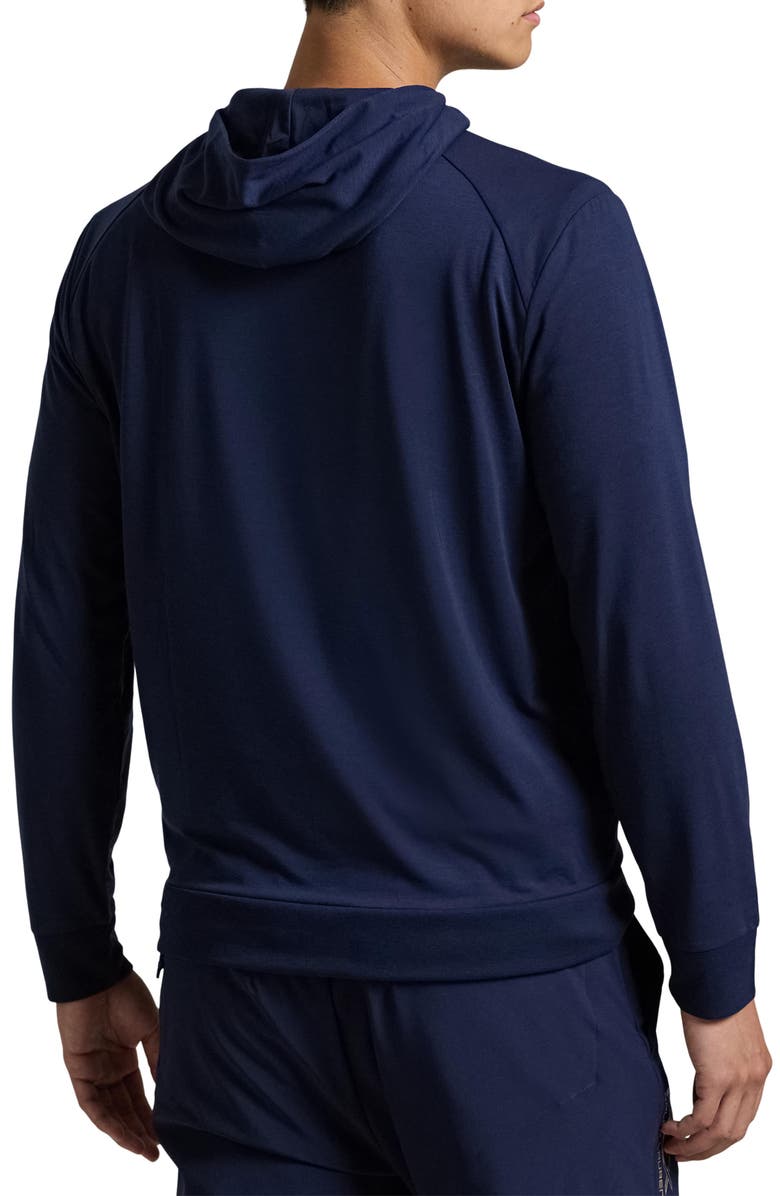 Polo Ralph Lauren Lounge Jersey Hooded Sweatshirt, Alternate, color, Oxford Blue