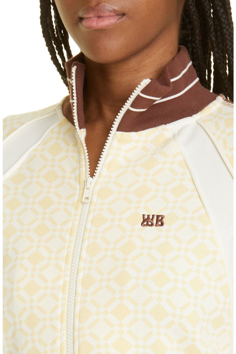 Shine Jacquard Organic Cotton Track Jacket, Alternate, color, YELLOW