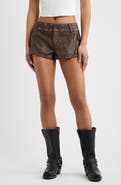 Princess Polly Born to Ride Faux Leather Shorts