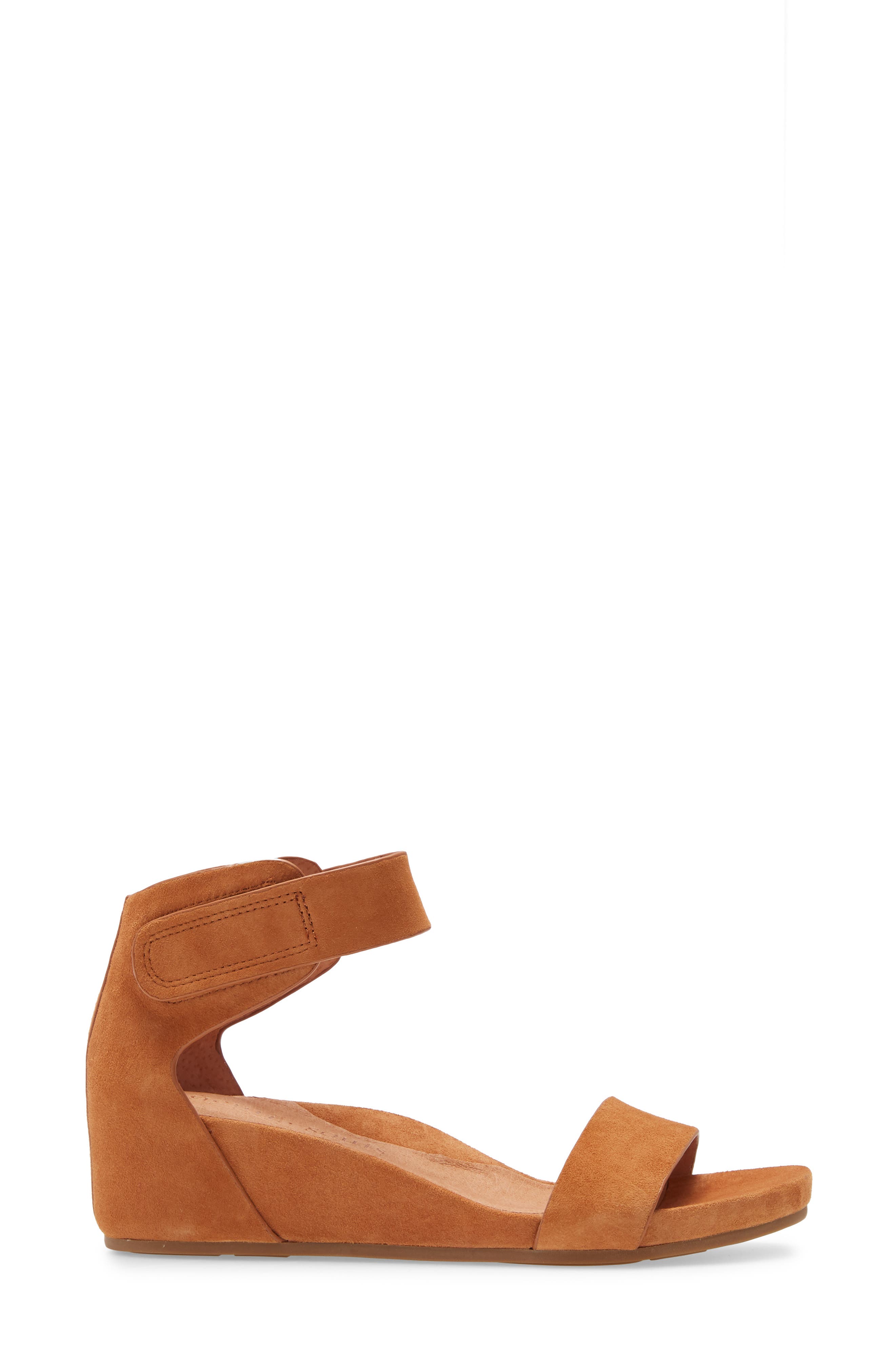 Signature Gianna Wedge Sandal, Alternate, color, NEW COGNAC SUEDE