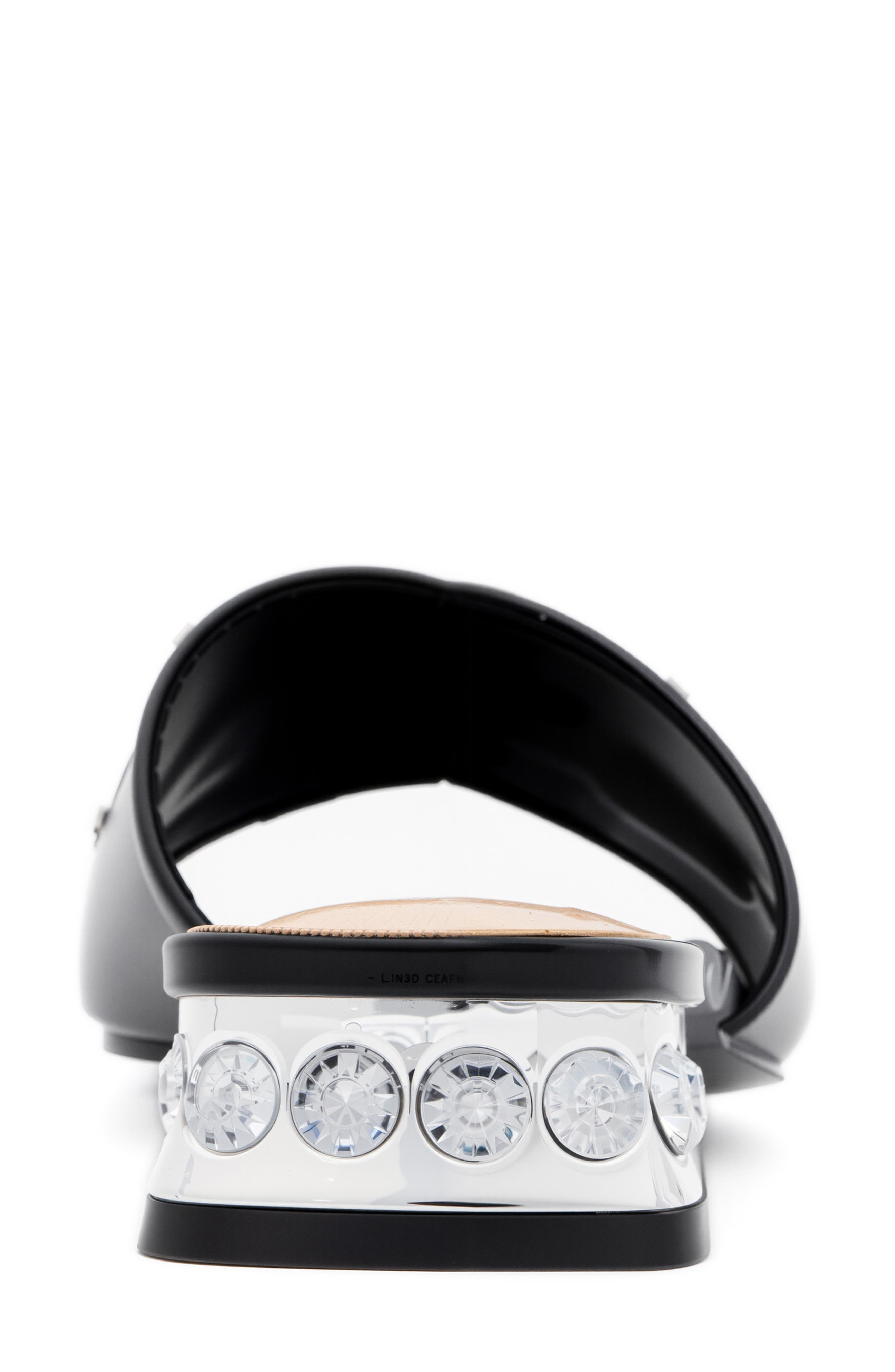 NINETY UNION Charm Crystal Embellished Sandal, Alternate, color, Black