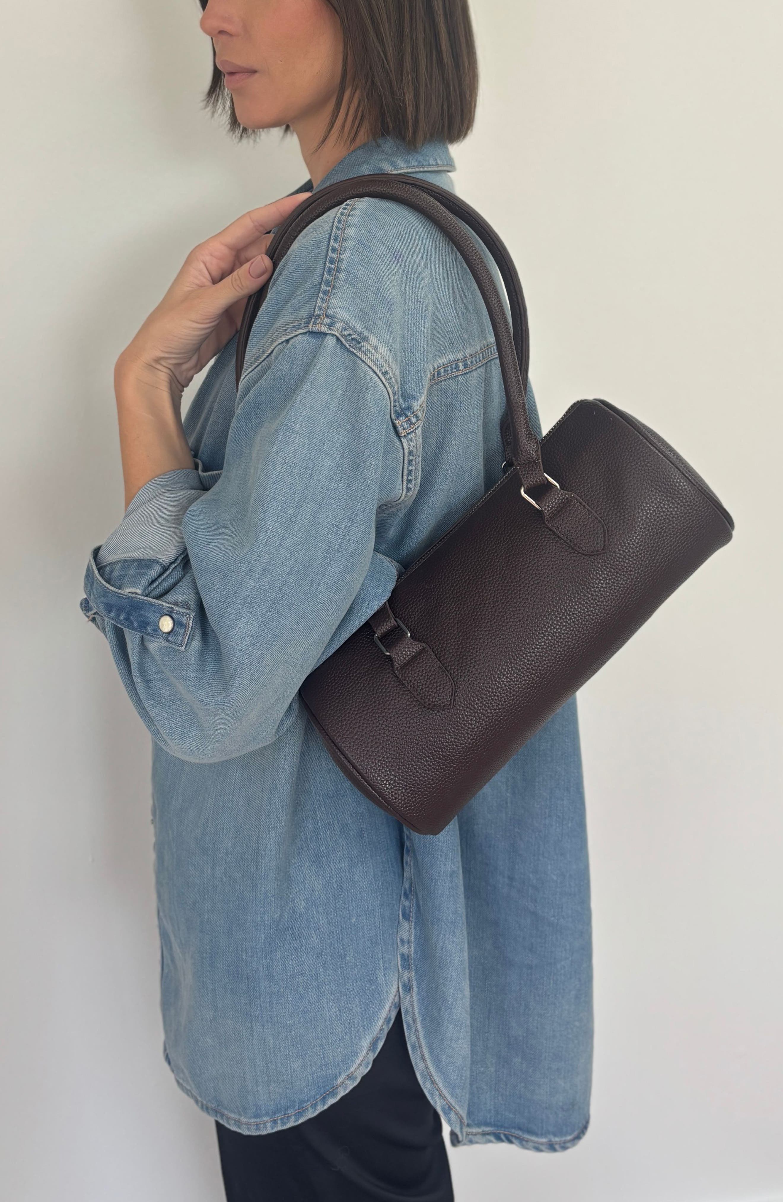 Adornia Rounded Shoulder Bag, Alternate, color, Brown