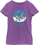 Lilo & Stitch Girl's Lilo & Stitch Winter Wonderland Stitch  Graphic T-Shirt