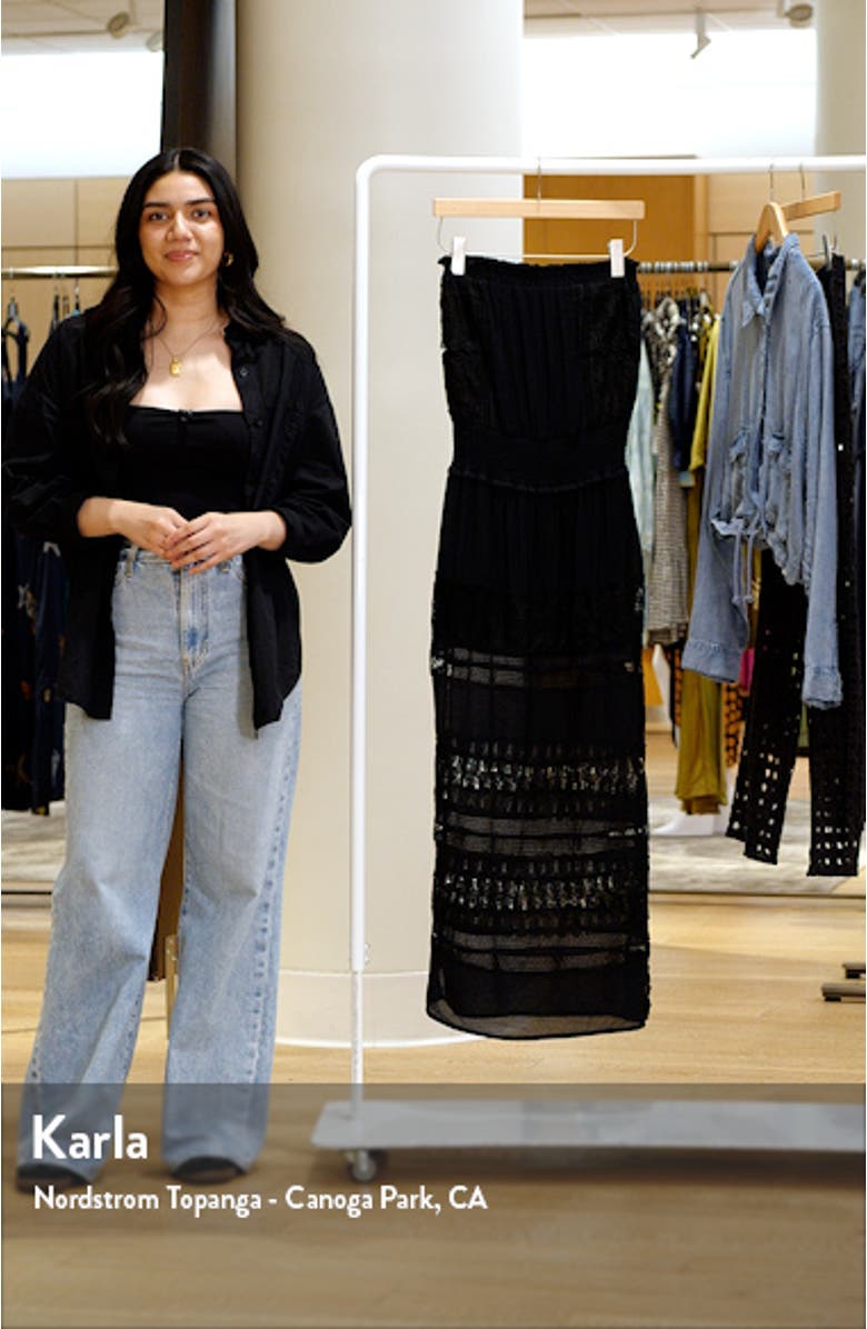 Lace Strapless Cover-Up Maxi Dress, sales video thumbnail