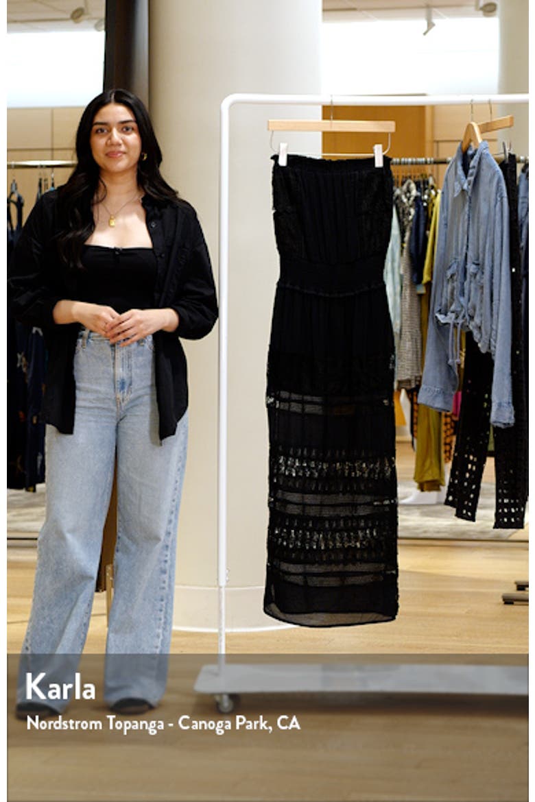 Lace Strapless Cover-Up Maxi Dress video