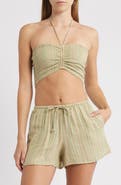 Billabong Summer Sunshine Smocked Crop Tank