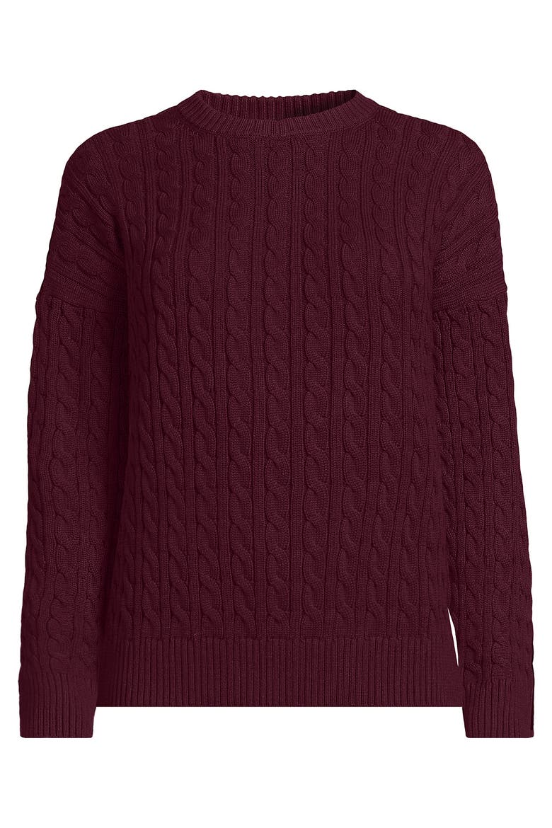 Plus Size Drifter Crew Neck Sweater, Alternate, color, Rich Burgundy