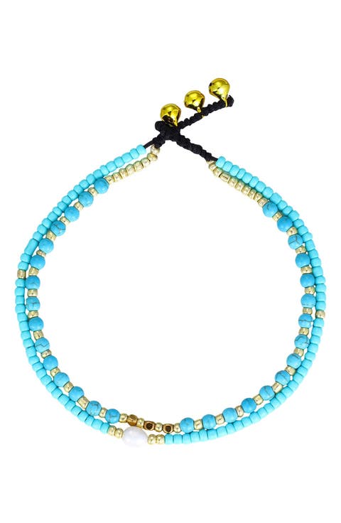 Set of 2 Beaded Anklets