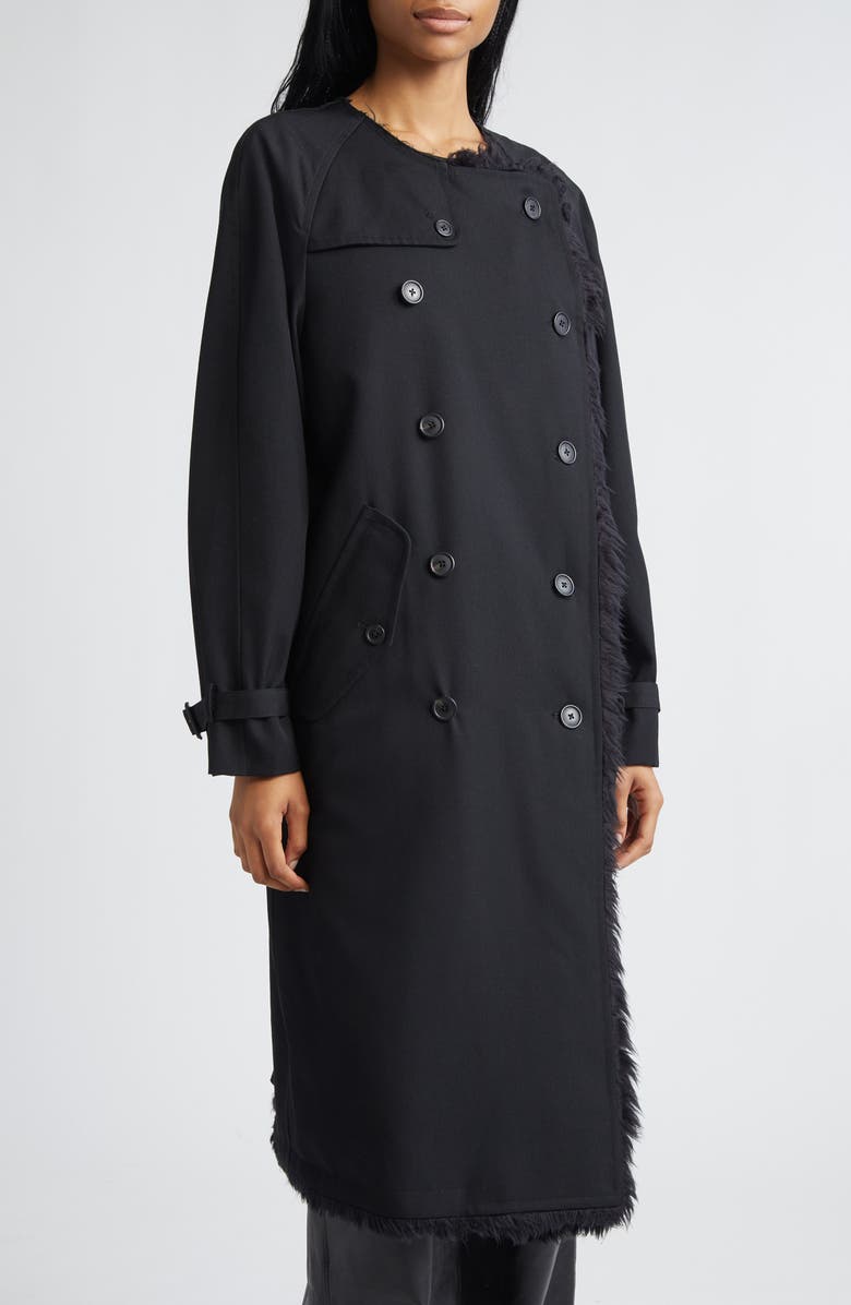 R13 Reversible Trench Liner Coat, Alternate, color, Black