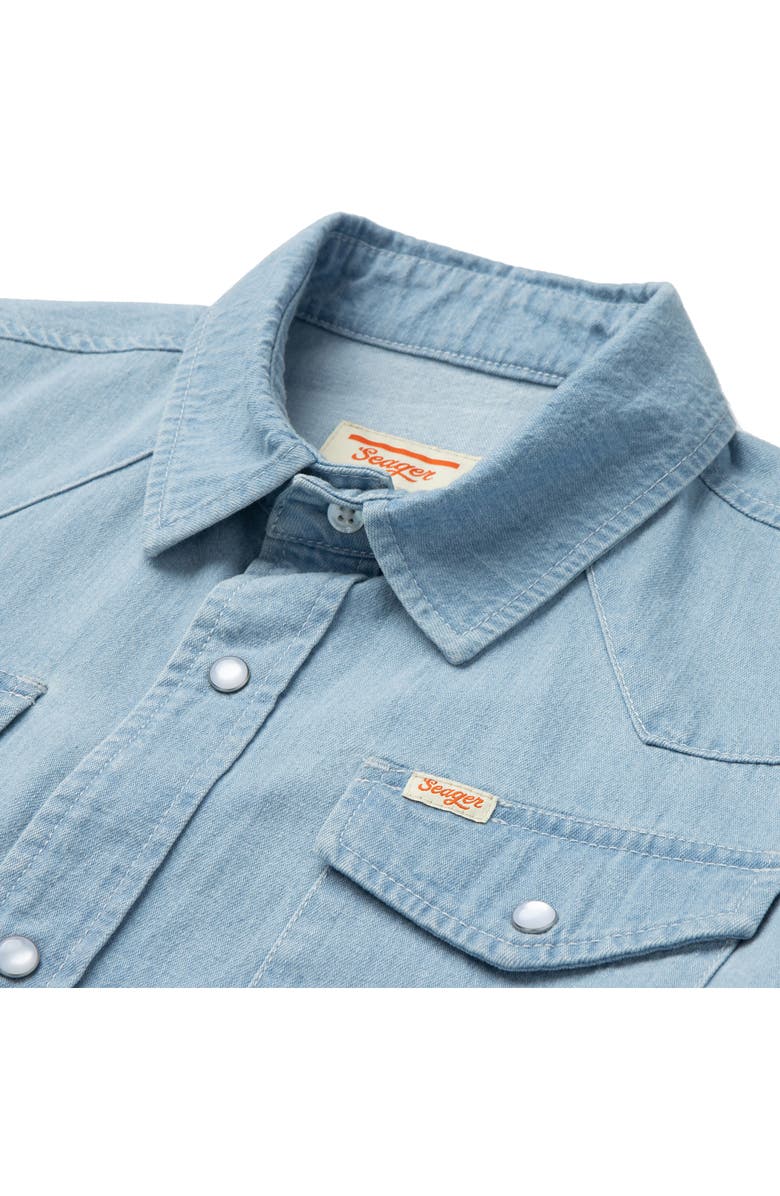 Seager Co Reagan Pearl Snap-Up Western Shirt, Alternate, color, Light Wash