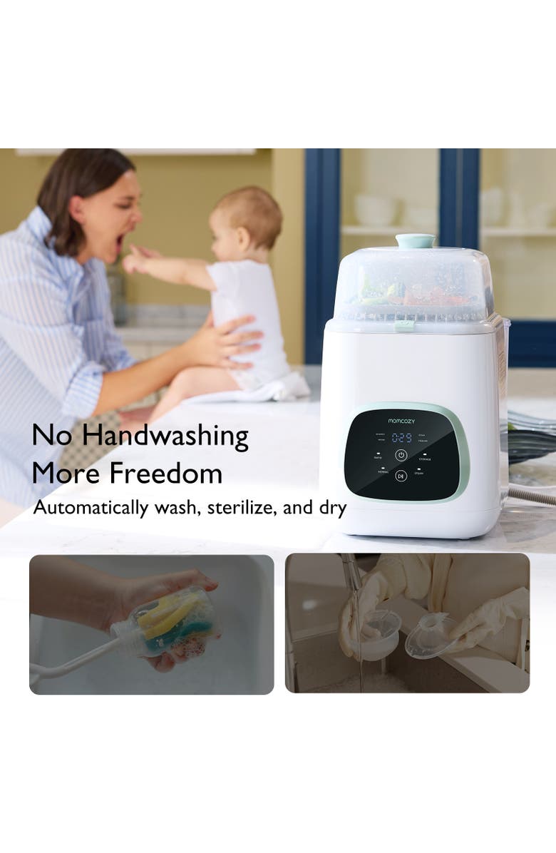 Momcozy Advanced Auto Baby Bottle Washer, Alternate, color, White