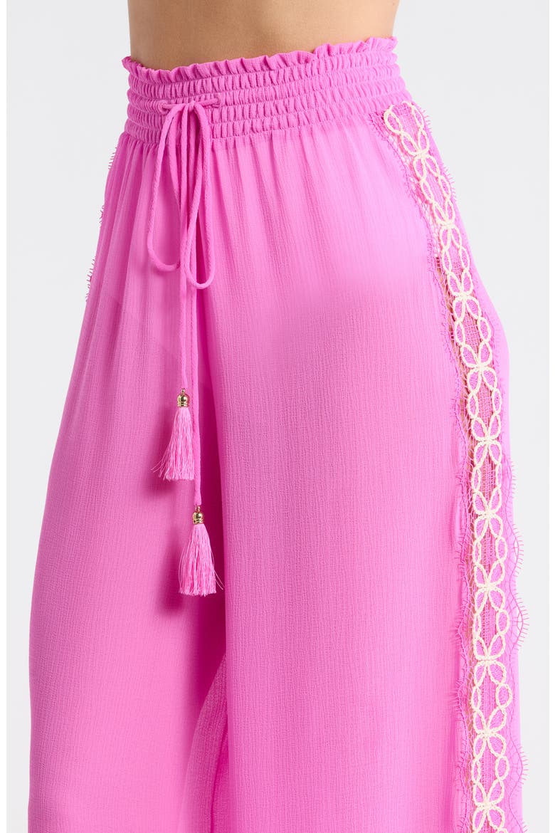 Athena Embellished Wide Leg Pants, Alternate, color, RADIANT PINK