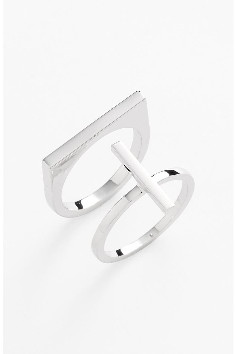 Bar Rings, Main, color, SILVER
