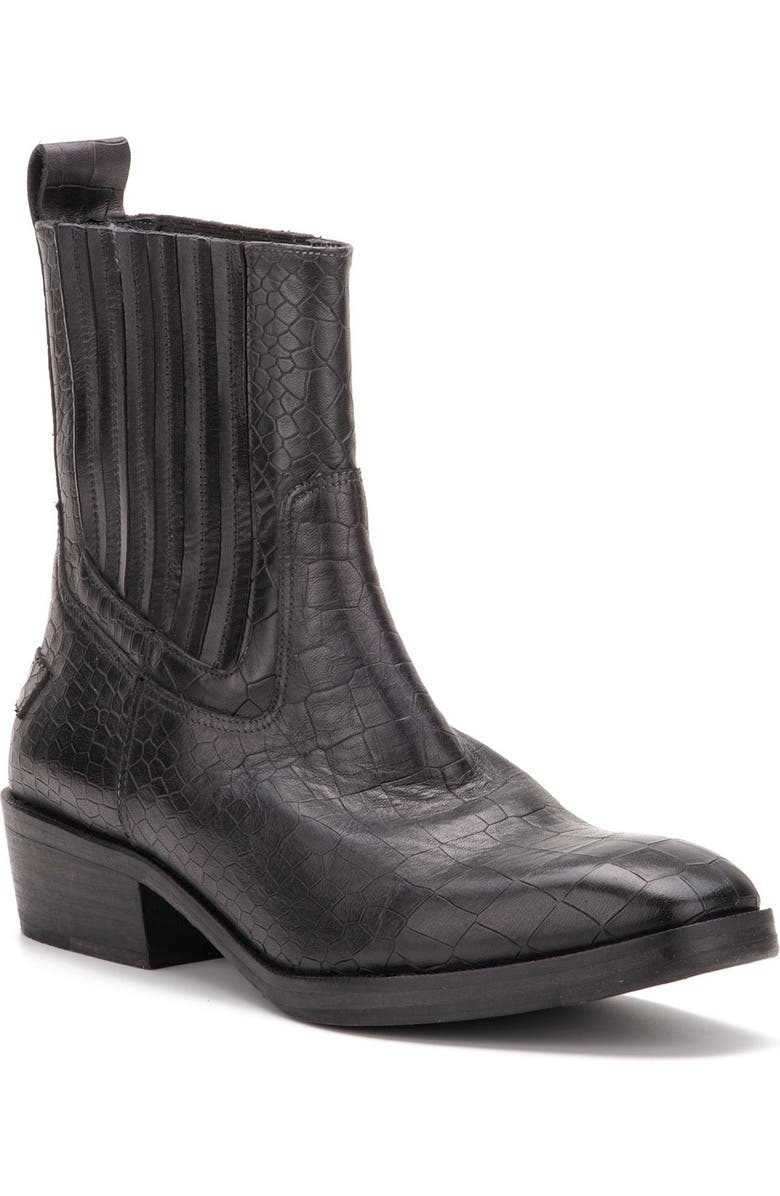 VINTAGE FOUNDRY Main Croc Embossed Leather Boot, Main, color,