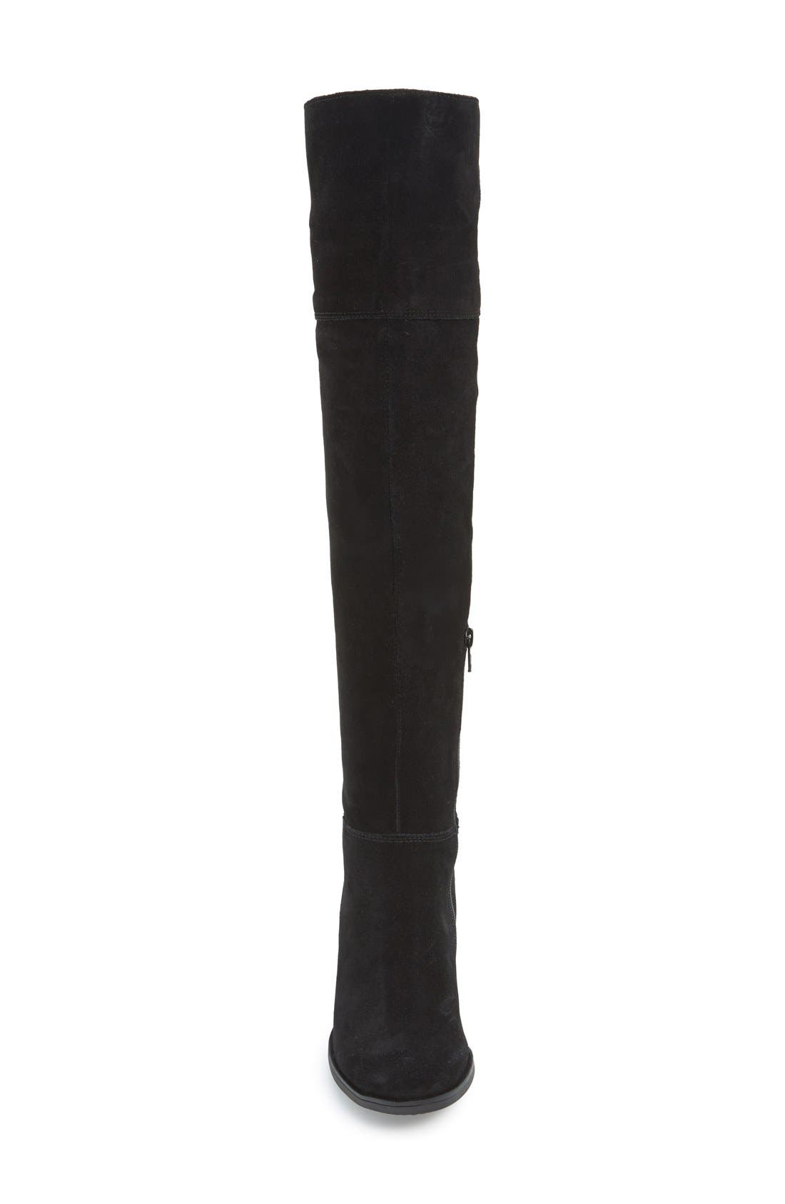 'Orabela' Knee High Boot, Alternate, color, BLACK SUEDE