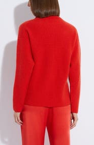 LAPOINTE Airy Cashmere Silk Ribbed Turtleneck