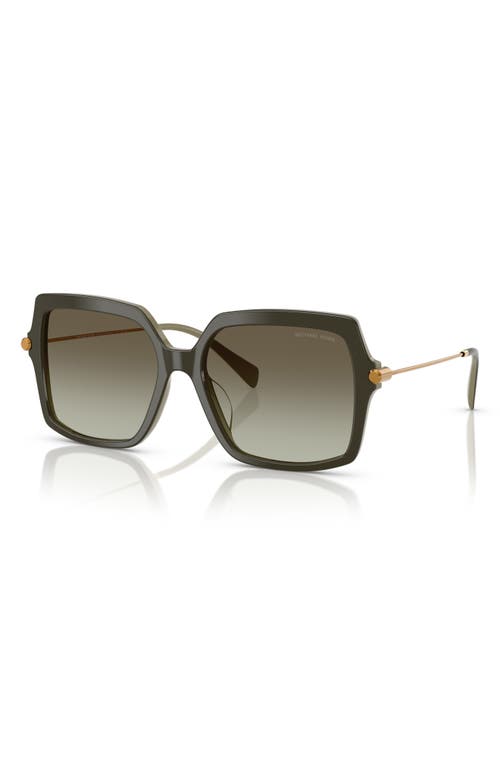 Michael Kors Womens Mk2247u Square-frame Acetate Sunglasses Green In Green