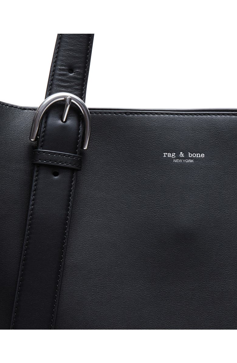 rag & bone Parker Leather Tote, Alternate, color, Black