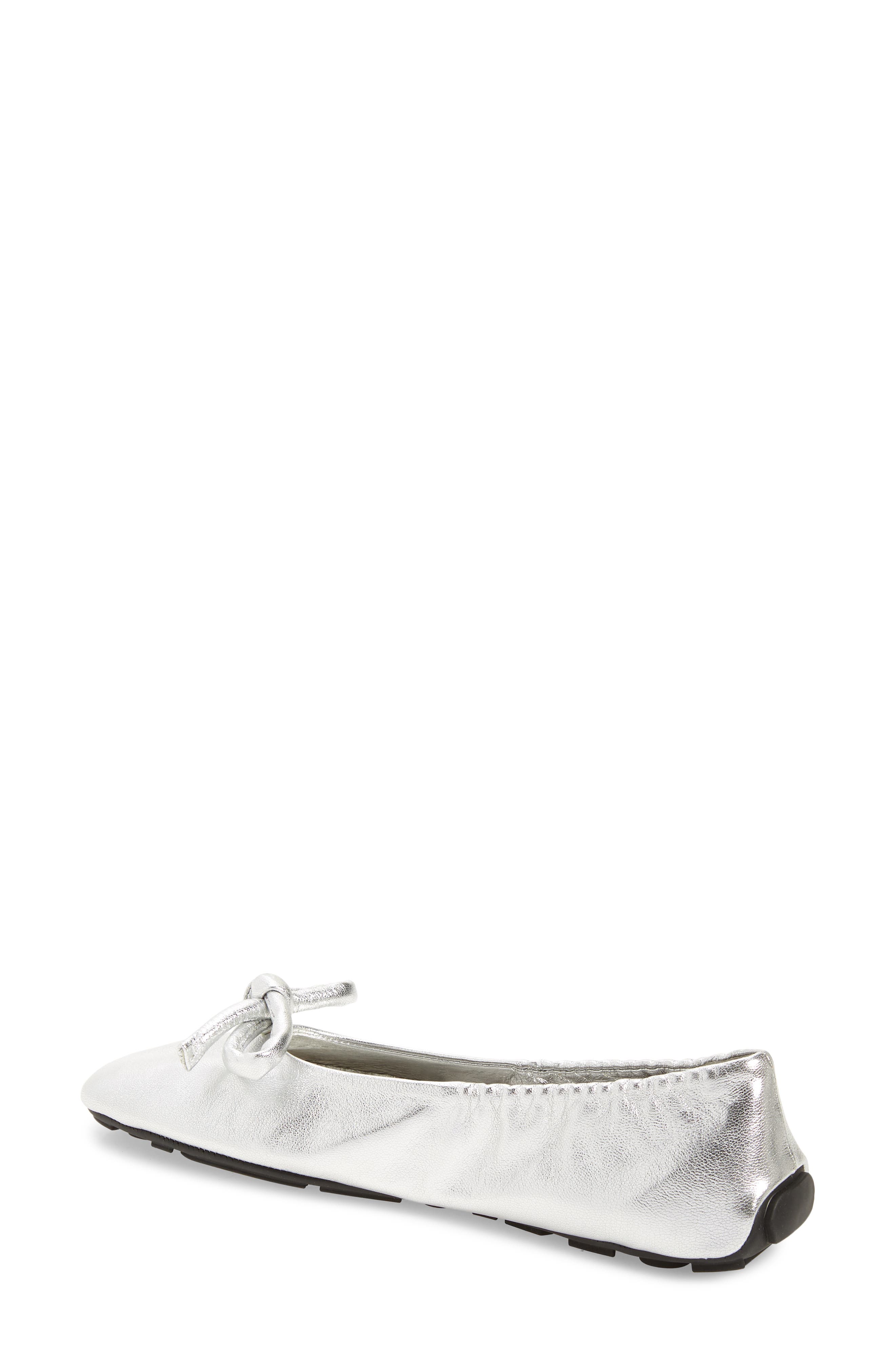 Prada Metallic Ballet Flat, Alternate, color, 