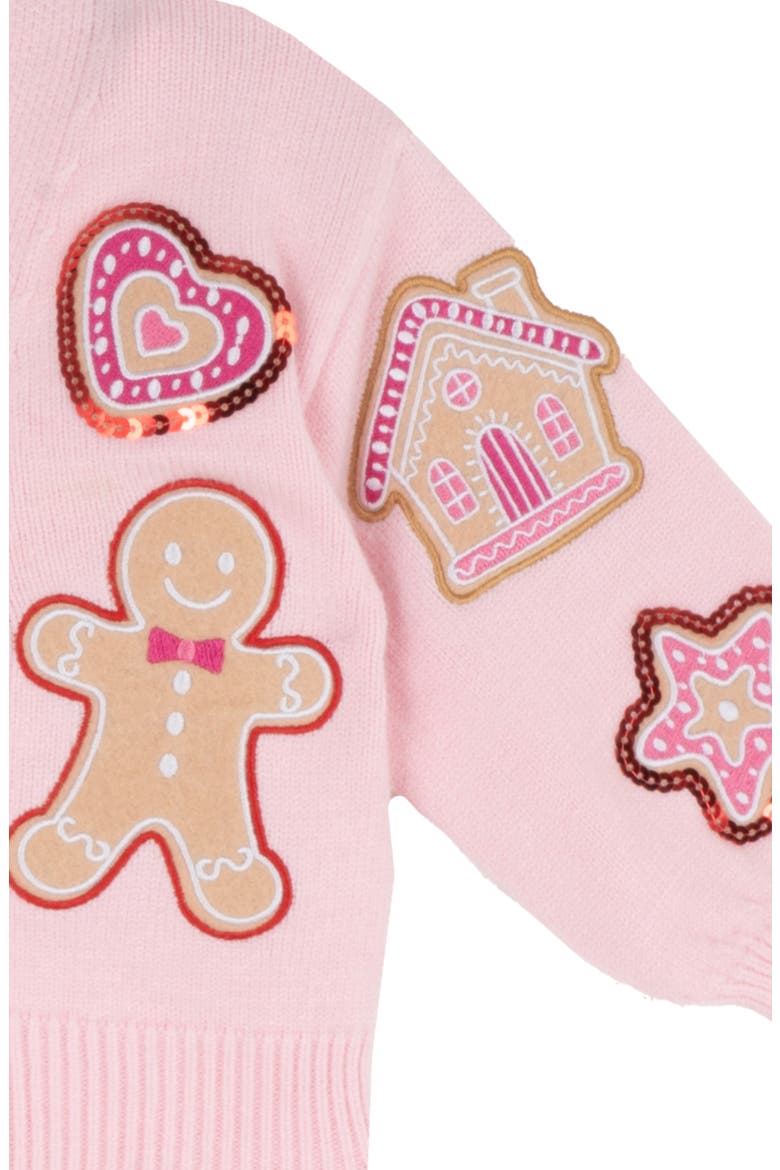 Gingerbread Cardigan & Skirt Set, Alternate, color, LIGHT PINK
