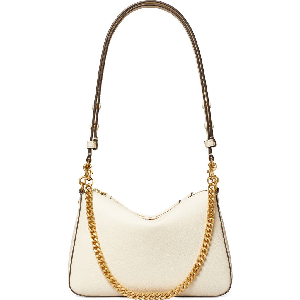 Tory Burch Small Perry Leather Shoulder Bag In Warm White