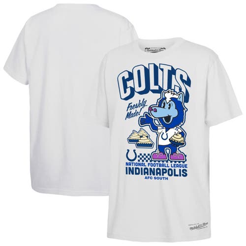Mitchell & Ness Youth White Indianapolis Colts Blue Pie Day T-shirt In White