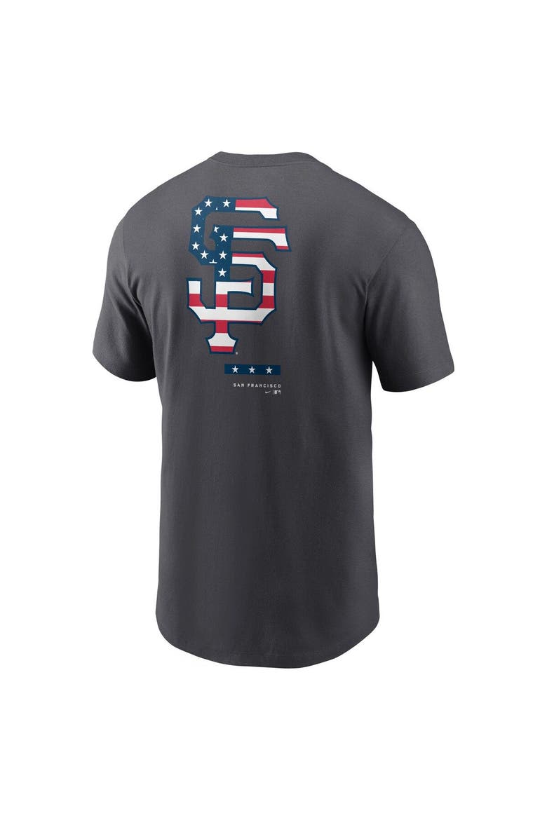 Men's Nike Anthracite San Francisco Giants Americana T-Shirt, Alternate, color, Anthracite