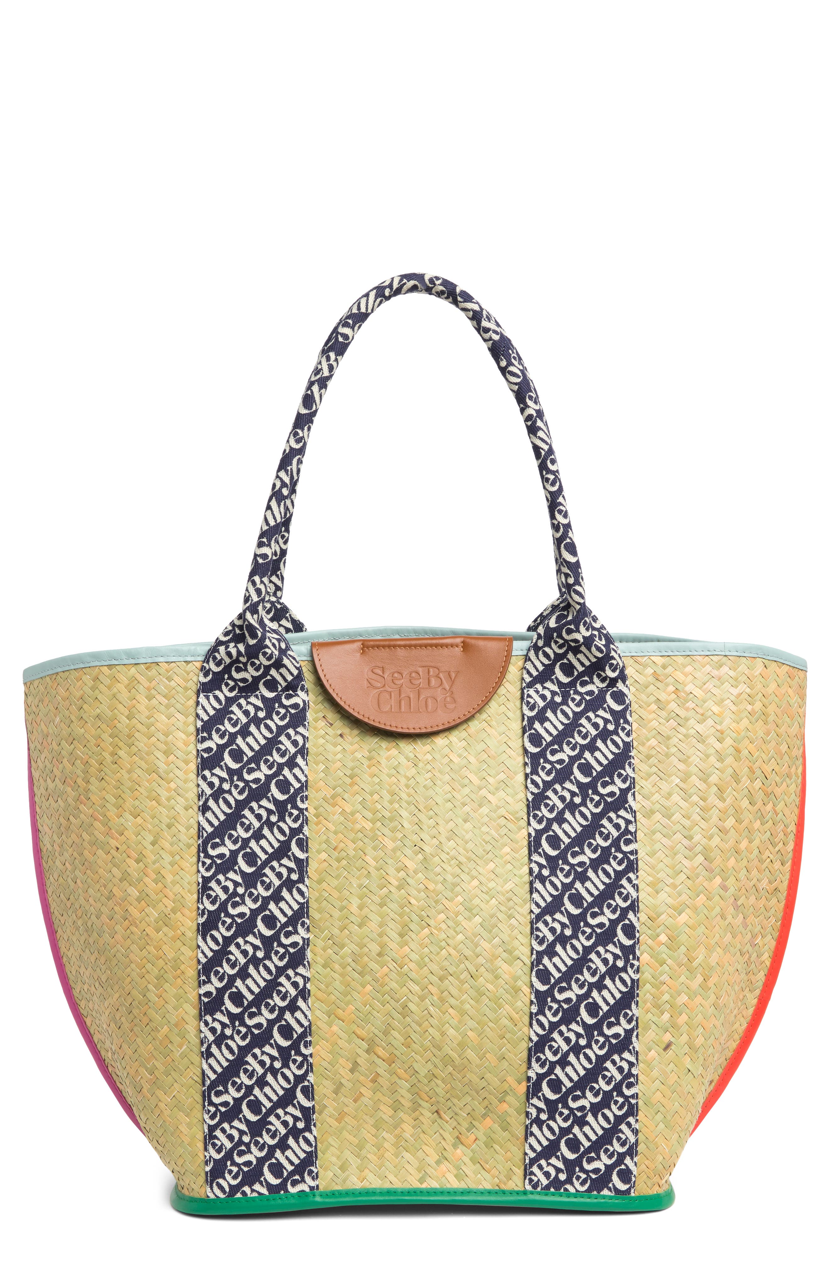 See by Chloé Laetizia Woven Basket Tote, Main, color, 