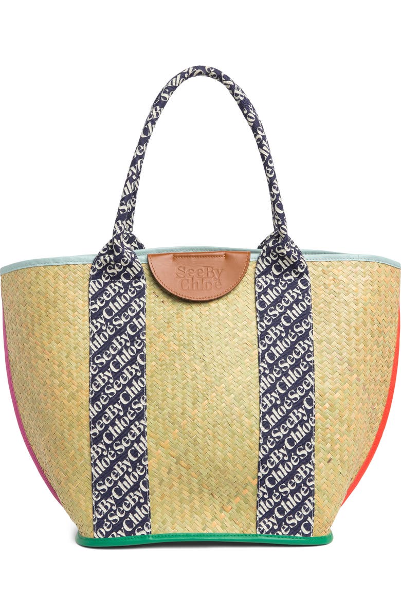 See by Chloé Laetizia Woven Basket Tote, Main, color,
