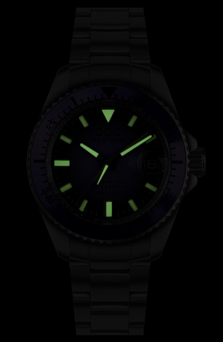 OUT OF ORDER Automatico Quaranta Sand Bracelet Watch, 40mm, Alternate, color, Black/ Gold