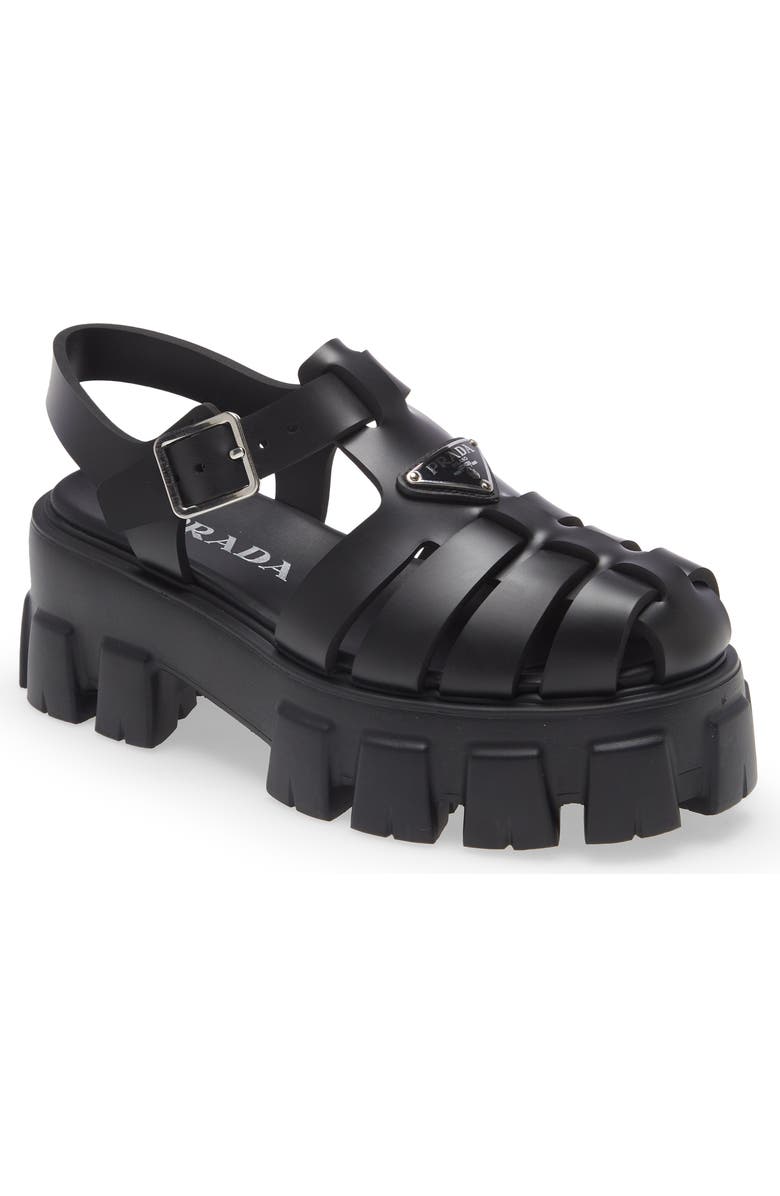 Prada Monolith Platform Fisherman Sandal, Main, color,