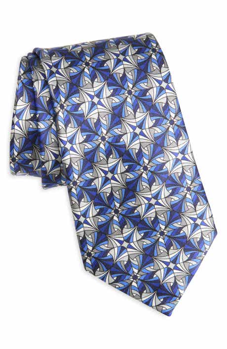 Geo Print Silk Tie