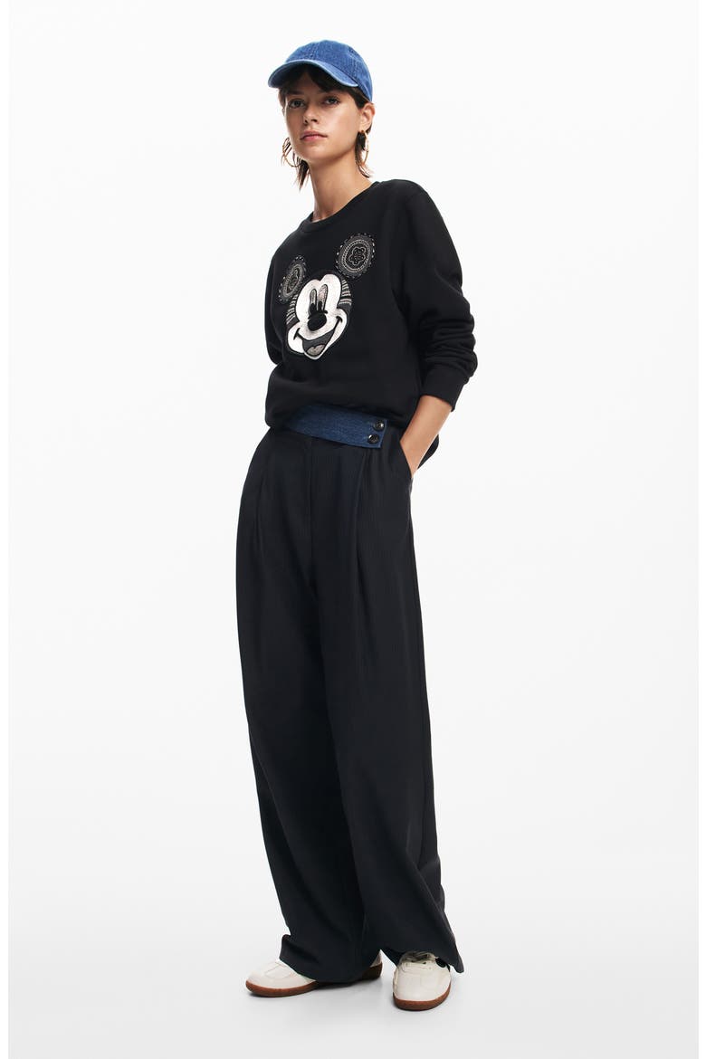 Mickey Yeah Sweatshirt, Alternate, color, BLACK