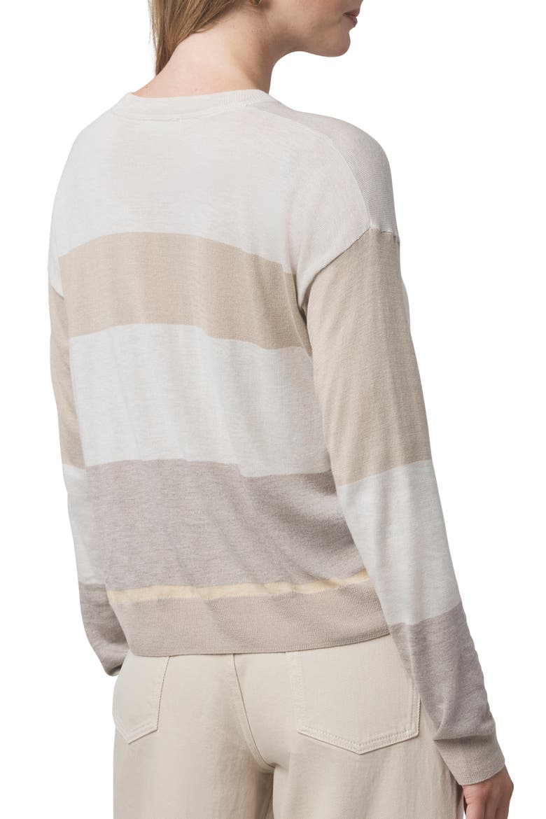 Georgie Stripe Sweater, Alternate, color, PALE OAK/ CAMEL