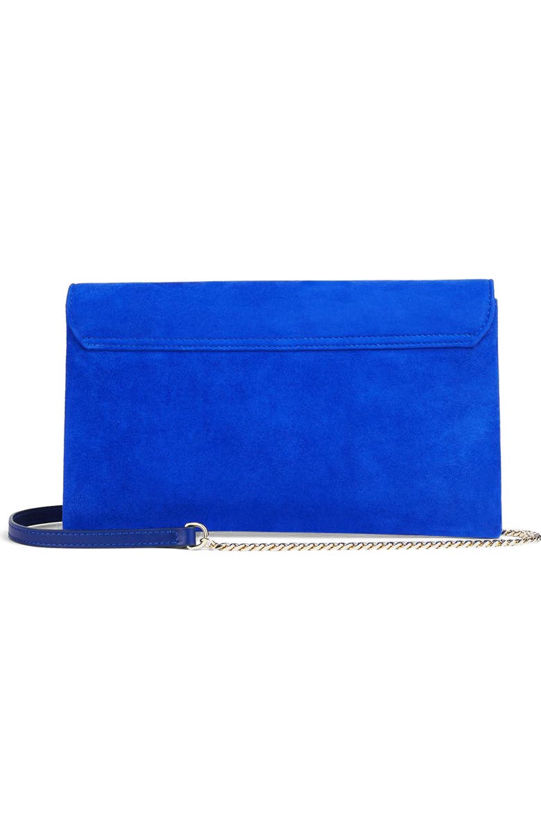 LK Bennett Layla Suede Envelope Flap Clutch, Alternate, color,
