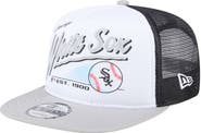 New Era Men's New Era White/Gray Chicago White Sox Retro Script Trucker 9FIFTY Snapback Hat