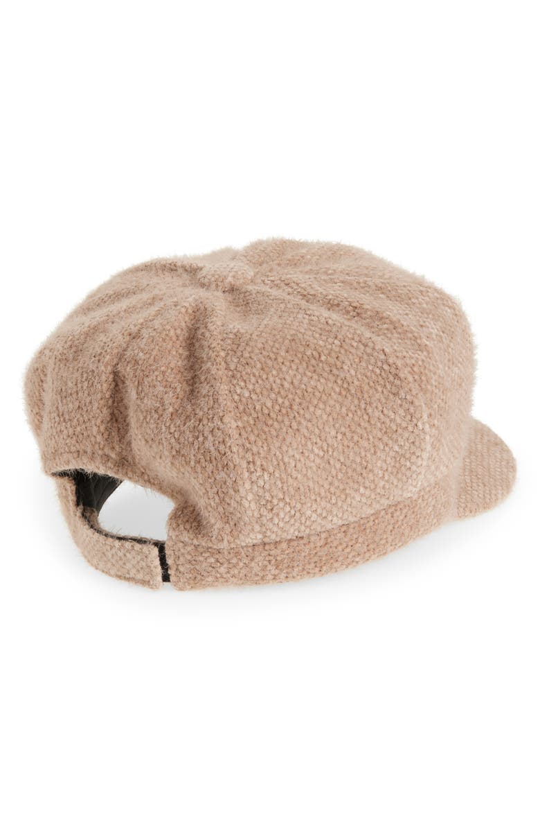 Melrose and Market Eyelash Knit Newsboy Cap, Alternate, color, Camel